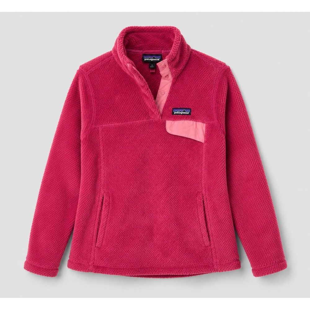 Patagonia Re-tool Marsupial Womens Sz S Pink Polartec Fleece‎ Sweater Designer